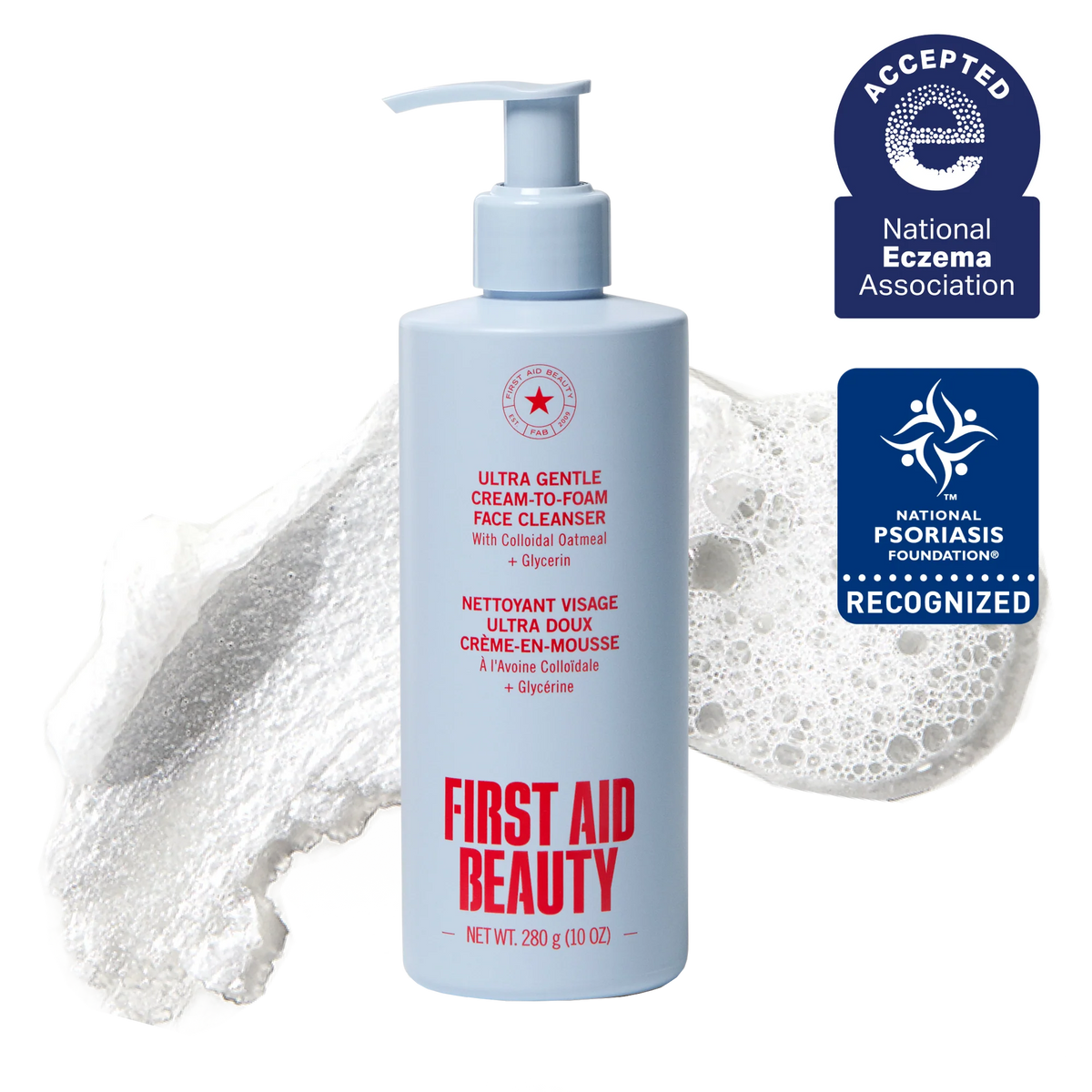 Ultra Gentle Cream-to-Foam Face Cleanser with Colloidal Oatmeal + Glycerin